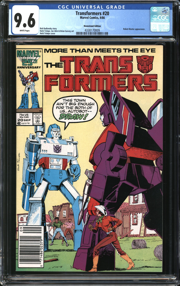 Transformers (1984) #20 Newsstand Edition CGC 9.6 NM+